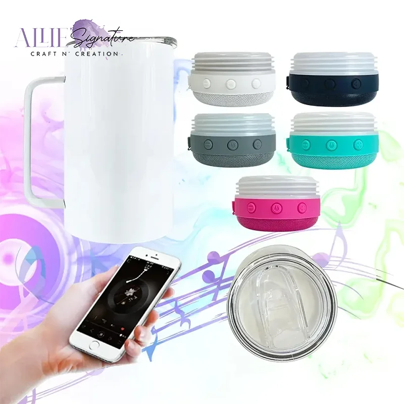 40oz Sublimation Tumbler with Bluetooth Speaker – AllieSignature