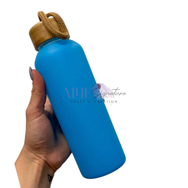 Personalised Insulated 17oz Water Bottle With Bamboo Lid