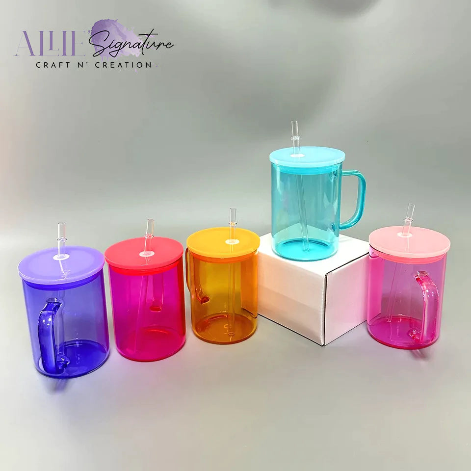 Jelly Sublimation Can Glass Cup, Jelly Glass Coffee Cup With Lid