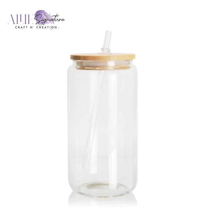 32oz or 40oz Sublimation Clear or Frost Glass Tumbler with Handle