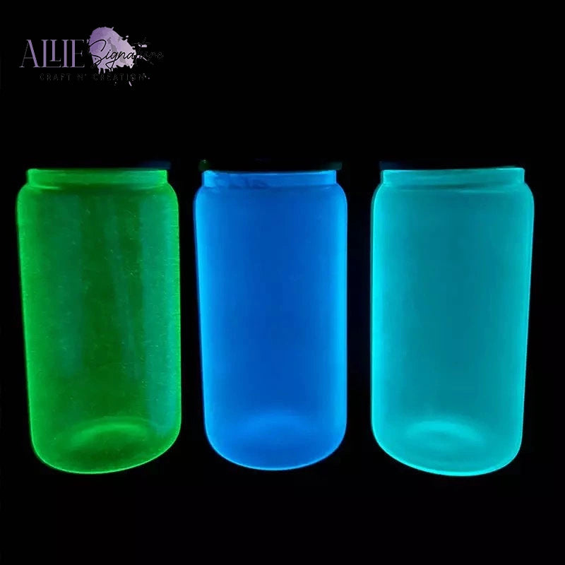 Glass Sublimation 160z Glow in Dark Tumbler (clearance)
