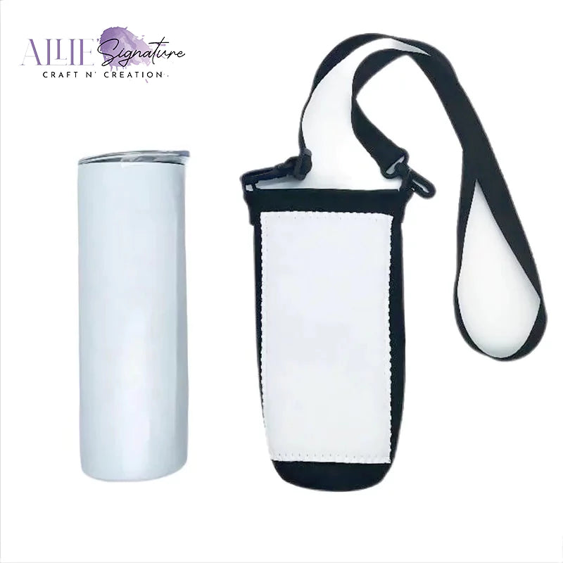 3 Style Sublimation 20oz Neoprene Skinny Tumbler Tote Iced Coffee Cup  Bottle Sleeve Bag Pouch With Adjustable Strap Handles