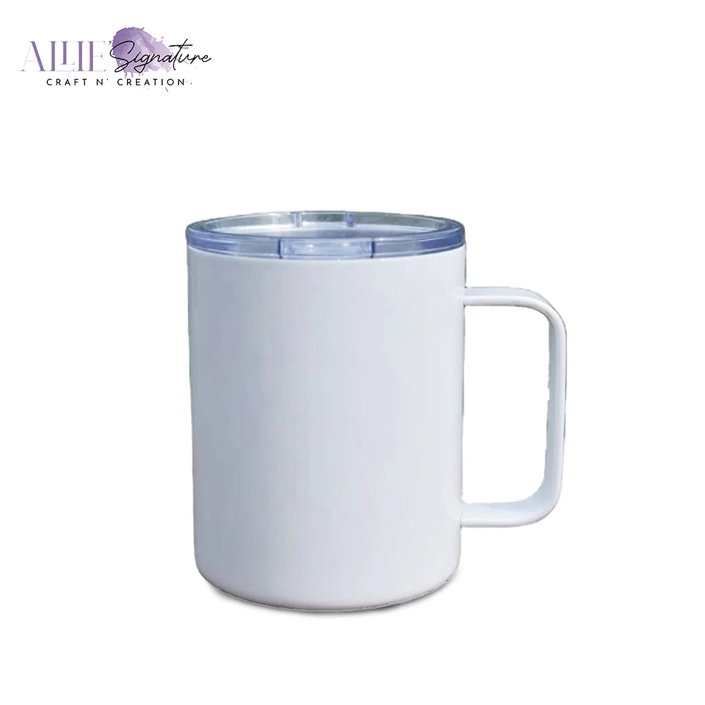 12oz Stainless Steel Sublimation Mug with Lids and Handle