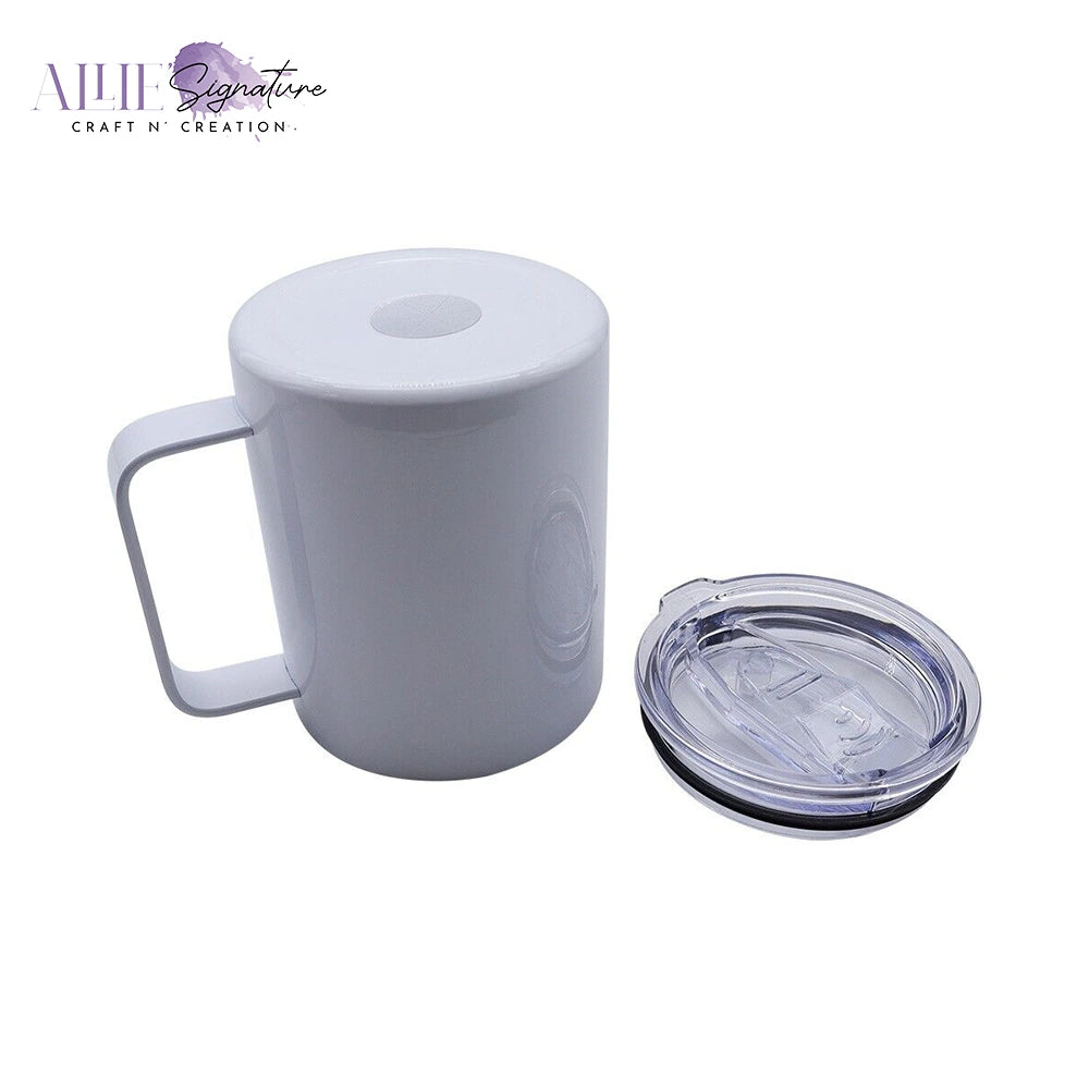 12oz Stainless Steel Sublimation Mug with Lids and Handle