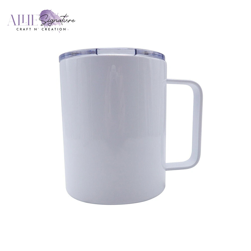 12oz Stainless Steel Sublimation Mug with Lids and Handle