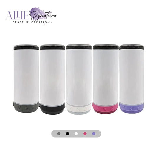 16oz Stainless Steel Skinny Music Tumblers - 4 In 1 Tumbler For Sublimation