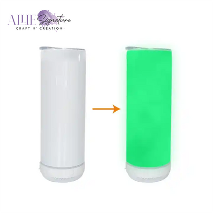 20oz Slim Glow Sublimation Speaker Tumbler