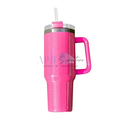 40oz Sublimation Glitter Shimmer Tumbler with Handle