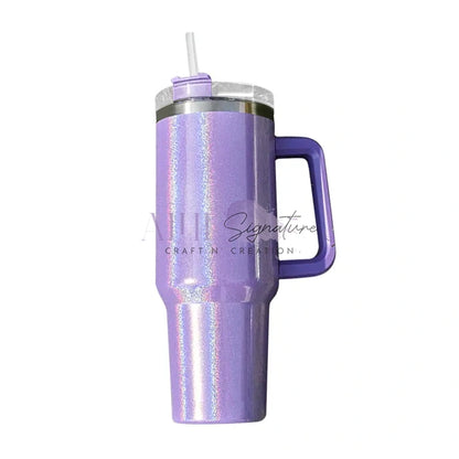 40oz Sublimation Glitter Shimmer Tumbler with Handle