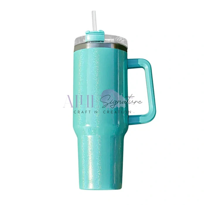Discover Stanley Tumbler Glitter 40oz Cup Aqua-white Gradient