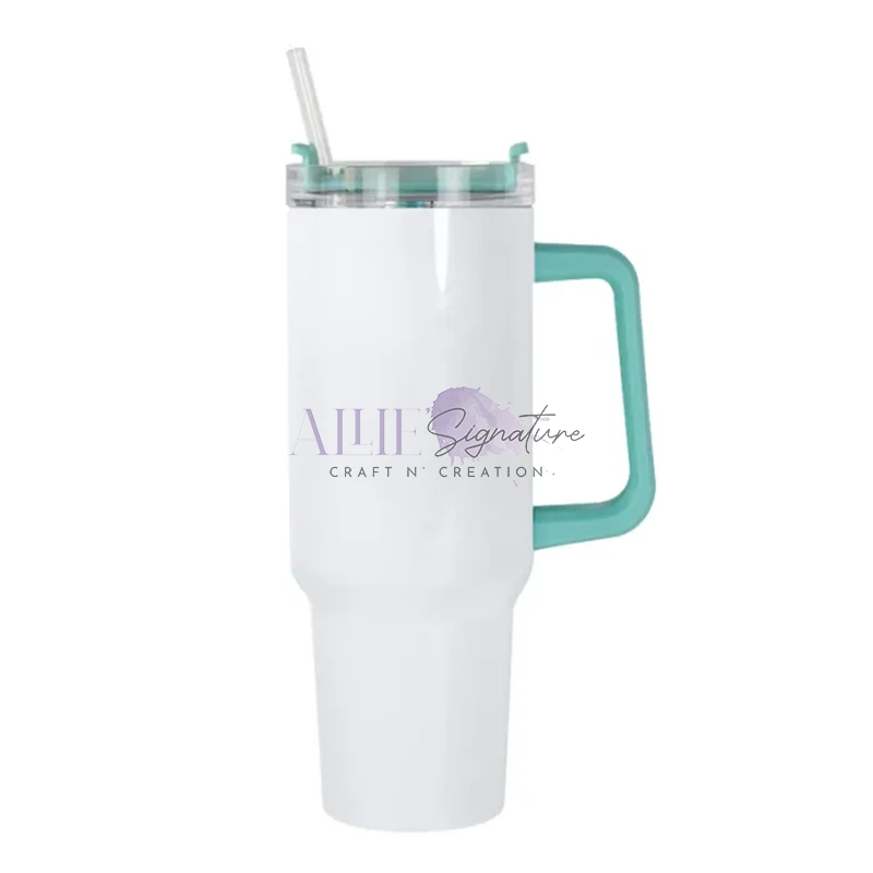 Sublimation Stainless Steel Double Wall 40oz Tumbler with Colorful Handle &  Lid