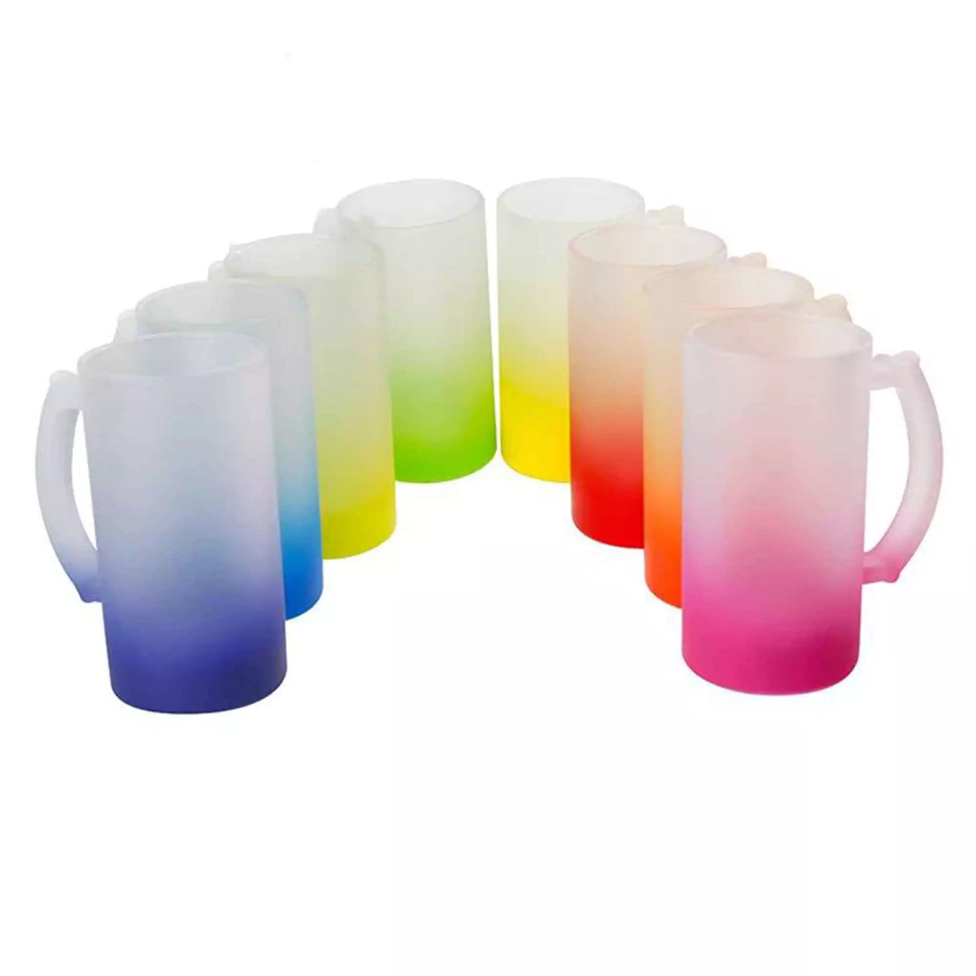 Sublimation Glass Frosted Beer Mugs 16oz