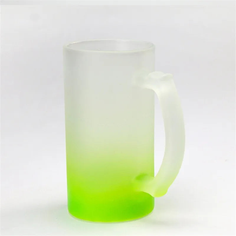 Sublimation Glass Frosted Beer Mugs 16oz