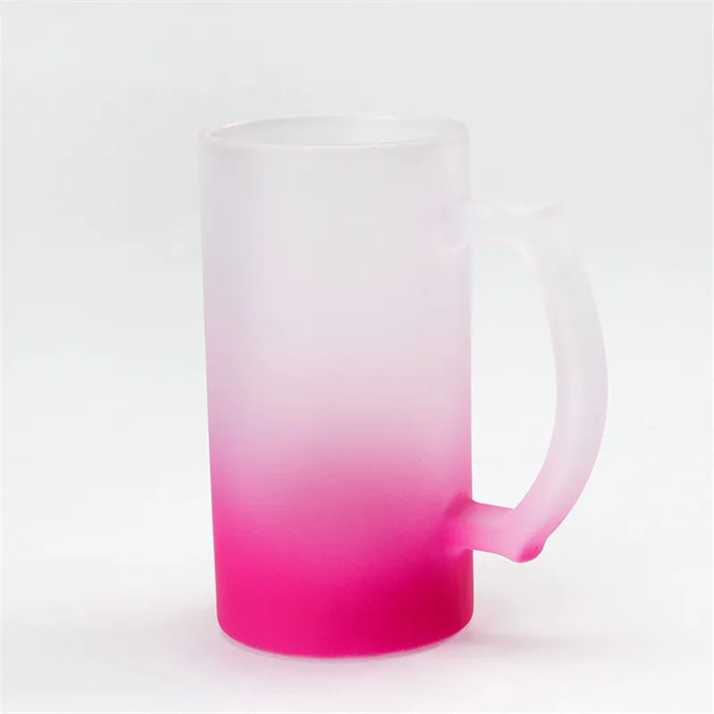 Sublimation Glass Frosted Beer Mugs 16oz