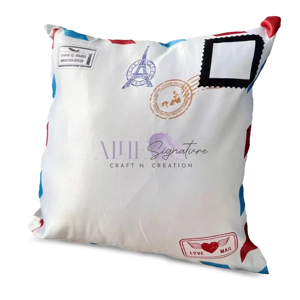 Ready-to-Sublimate Postcard Pillow Cover - 16" x 16"