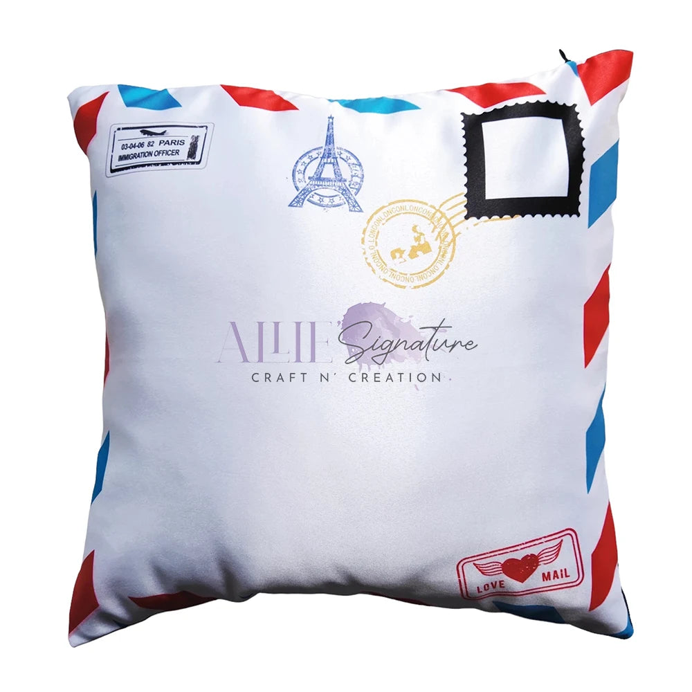 Ready-to-Sublimate Postcard Pillow Cover - 16" x 16"