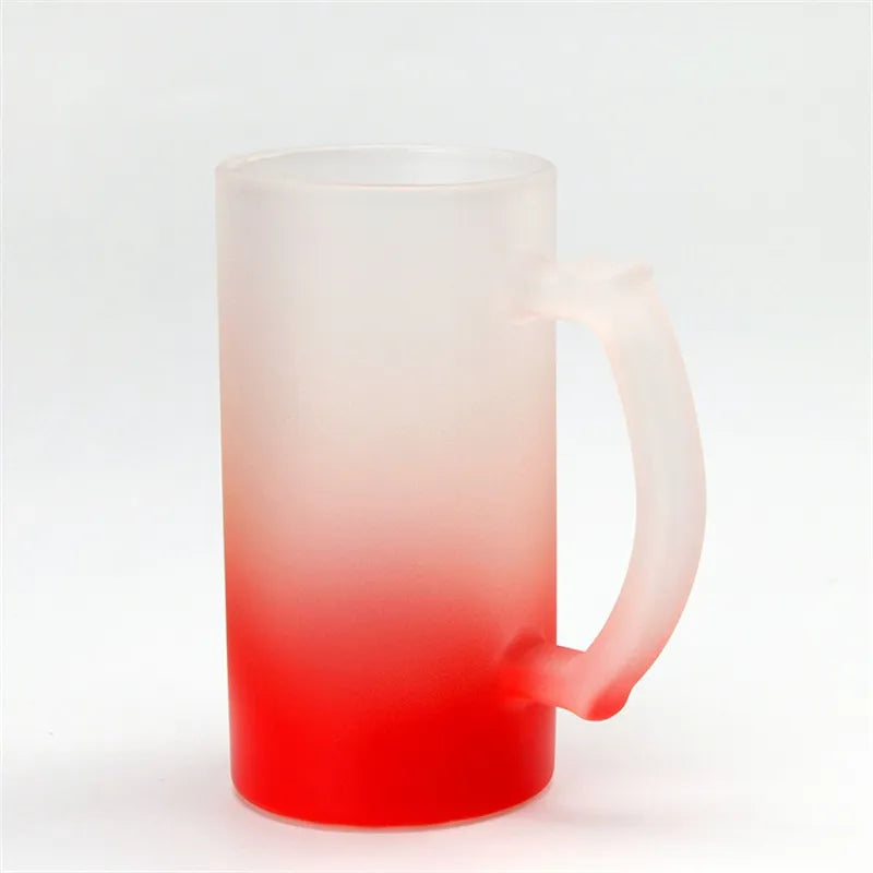 Sublimation Glass Frosted Beer Mugs 16oz