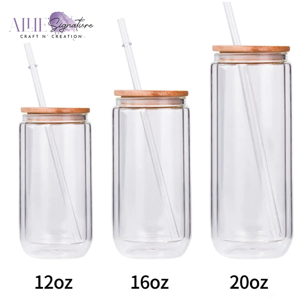 Double Glass Snow Globe Tumbler for Sublimation