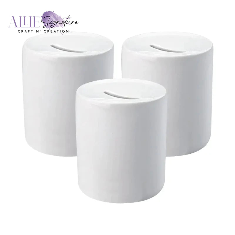 White Ceramic Sublimation Piggy Bank