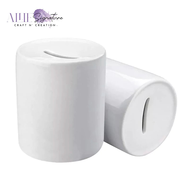 White Ceramic Sublimation Piggy Bank