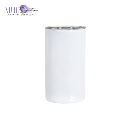 White Straight Stainless Steel Sublimation Tumbler